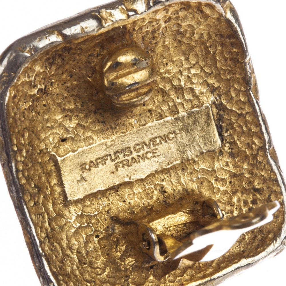Givenchy Monogram Rectangular Nugget Earrings - image 5